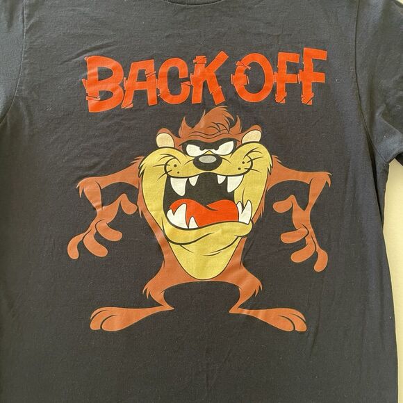 Looney Tunes Taz the Tasmanian devil Back Off Shirt Size Medium 100%‎ Cotton - Picture 7 of 9
